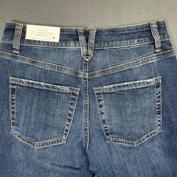 Maurices Classic Straight Crop Jeans Womens 0 Blue Denim Stretch NWT Cute 1378 - Picture 10 of 11